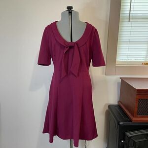 Donna Morgan Plum Color Retro 50s Fit and Flare dress Size 6P